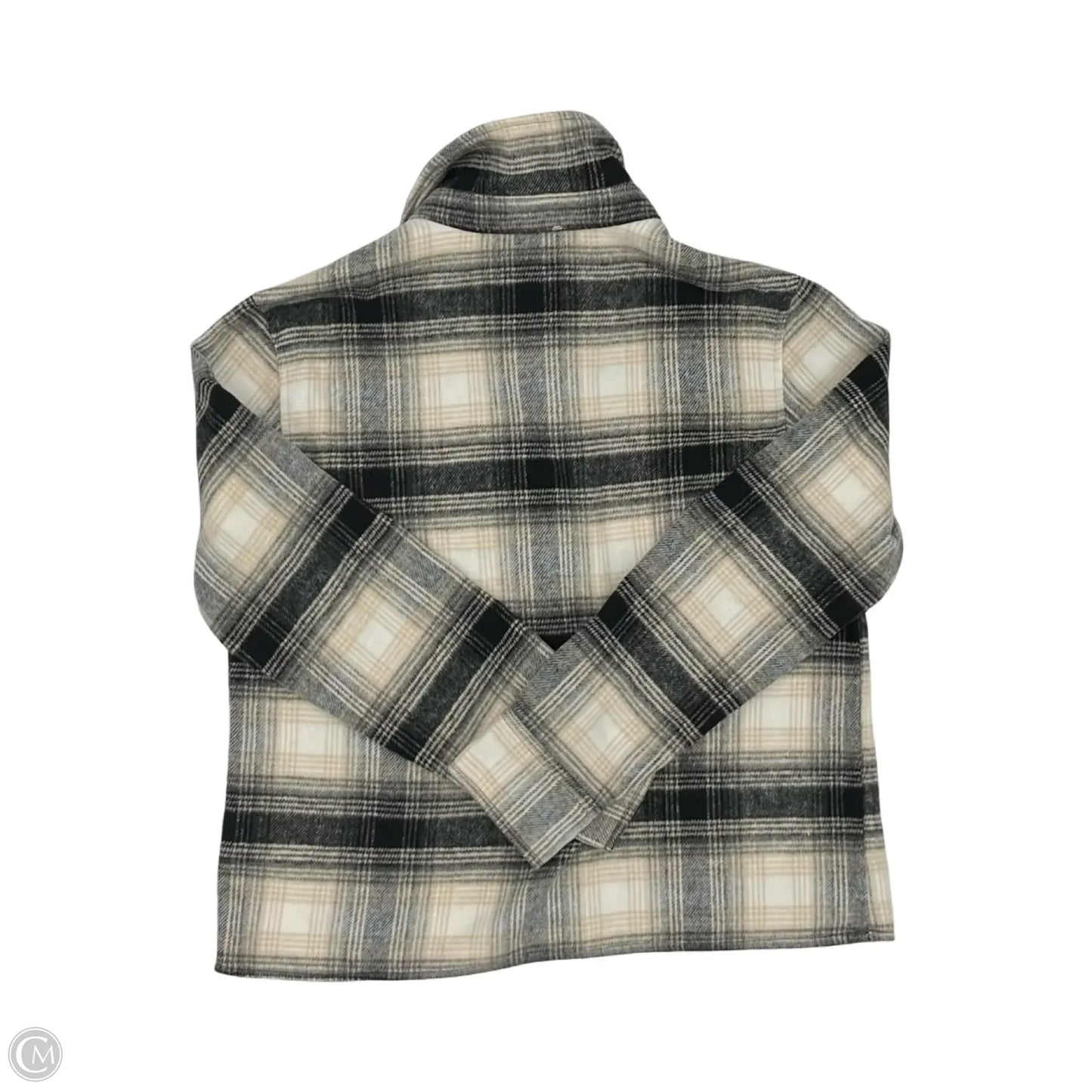 Jacket Shirt By Bb Dakota In Black & Tan, Size: M