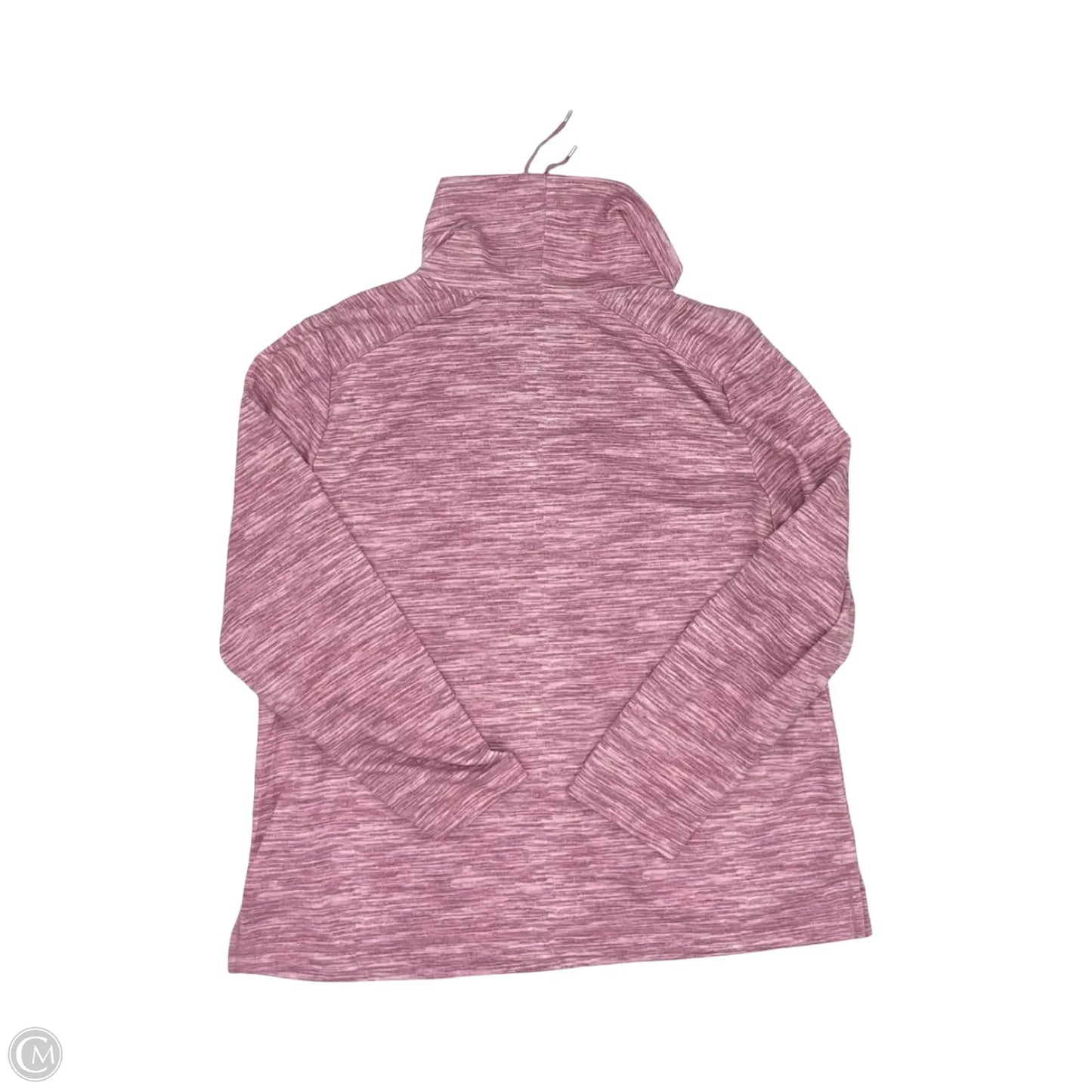 Top Long Sleeve By Karen Scott In Pink & White, Size: Xl