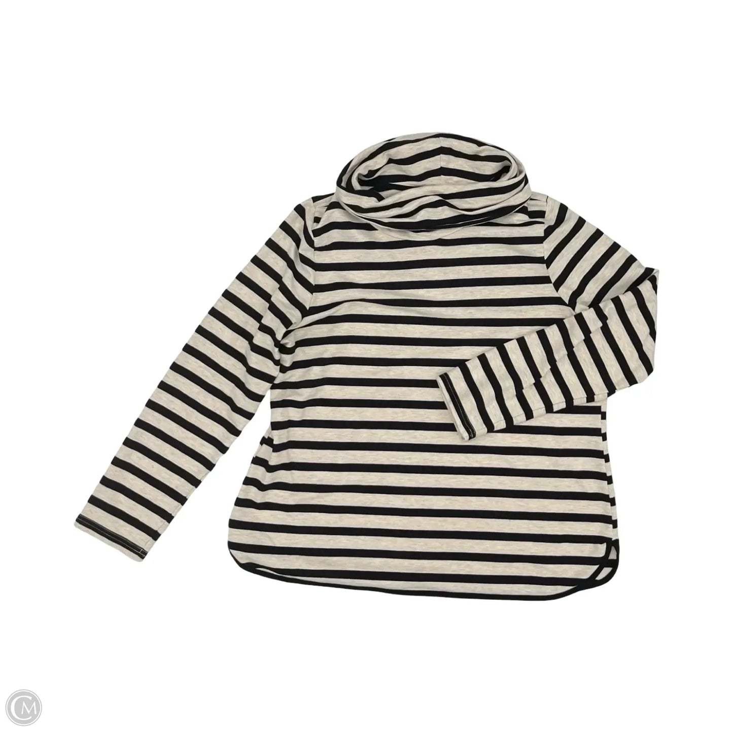 Top Long Sleeve By Croft And Barrow In Black & Tan, Size: Xl