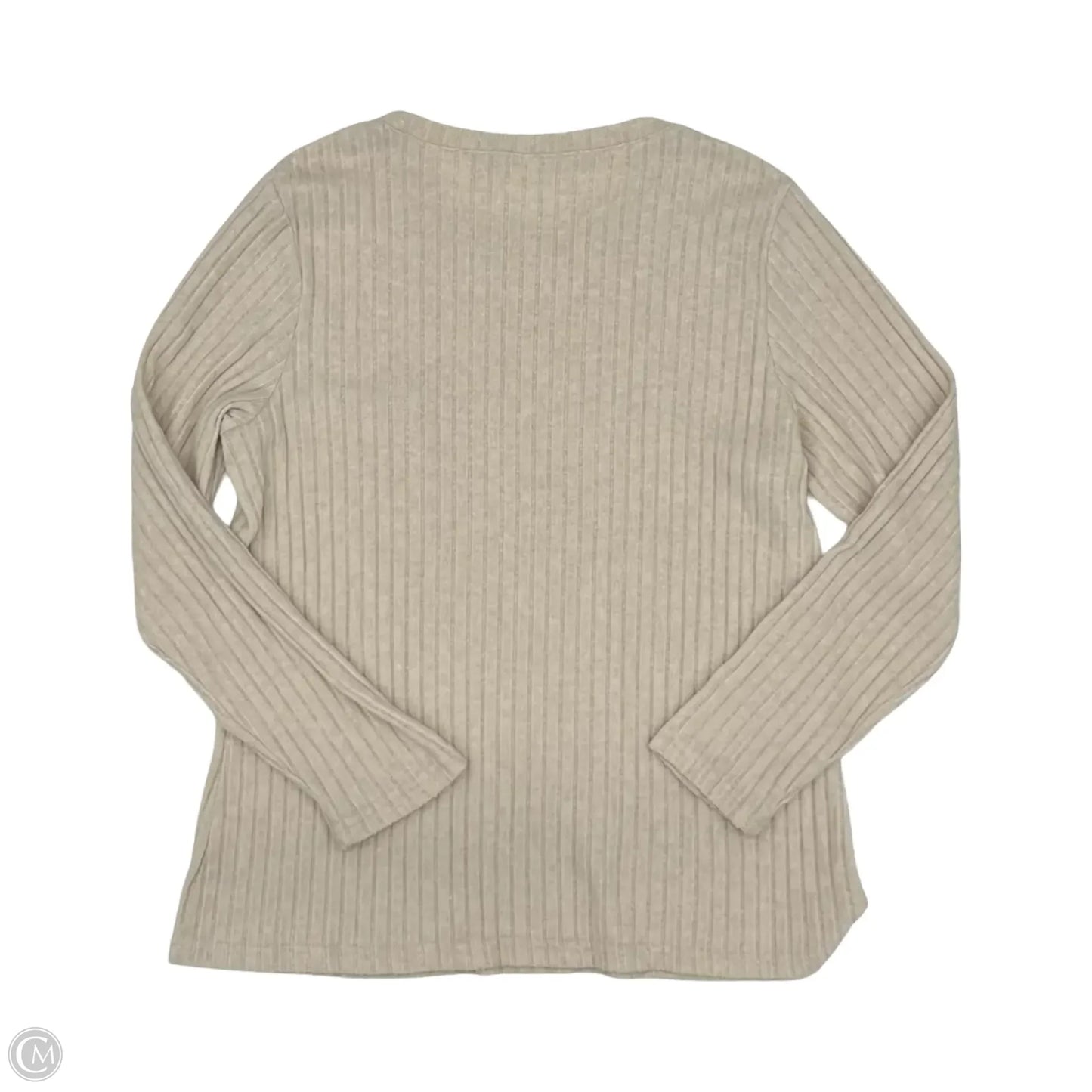 Top Long Sleeve By Cmf In Tan, Size: Xl