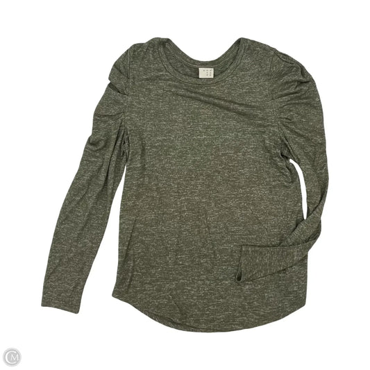 Top Long Sleeve By A New Day In Green, Size: S