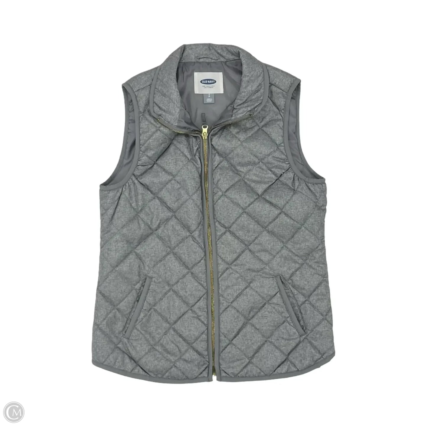 Vest Puffer & Quilted By Old Navy In Grey, Size: S