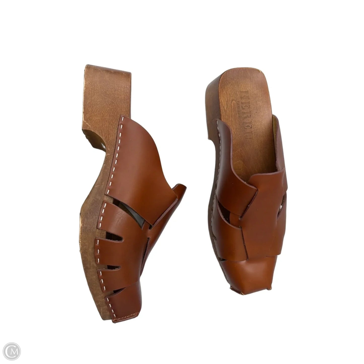Shoes Heels Block By Cma In Brown, Size: 7.5