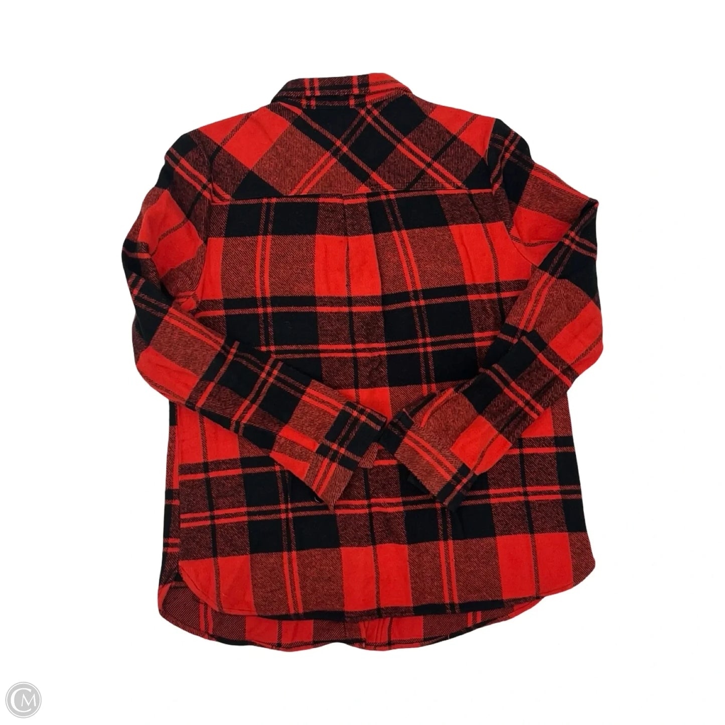 Top Long Sleeve By Old Navy In Black & Red, Size: M