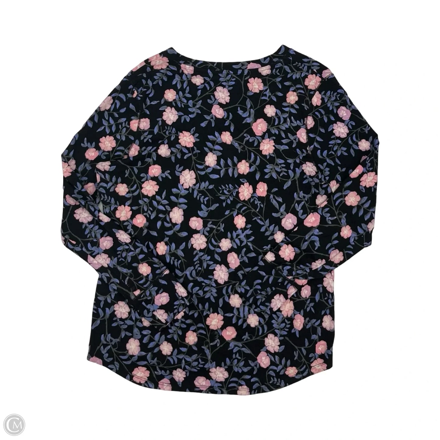 Top Long Sleeve By Relativity In Floral Print, Size: L
