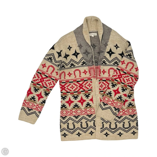 Sweater Cardigan By Lucky Brand In Multi-colored, Size: M