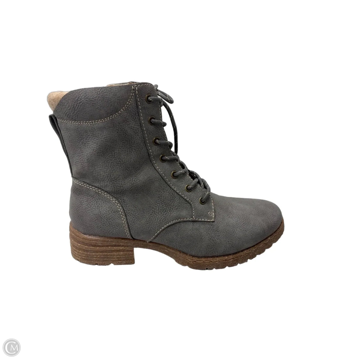 Boots Ankle Heels By Boc In Grey, Size: 8