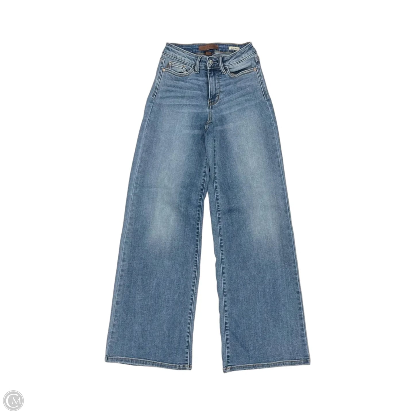 Jeans Wide Leg By Judy Blue In Blue Denim, Size: 0