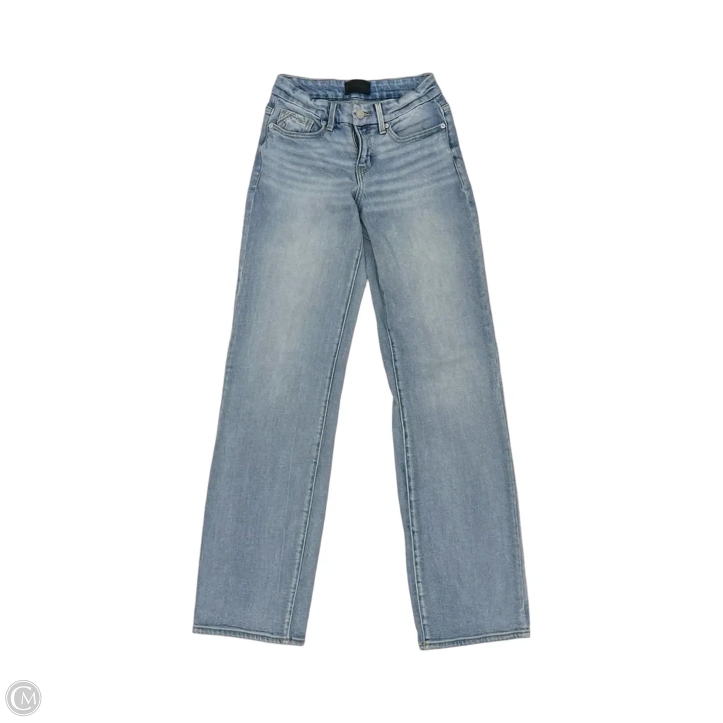 Jeans Straight By Buckle Black In Blue Denim, Size: 0