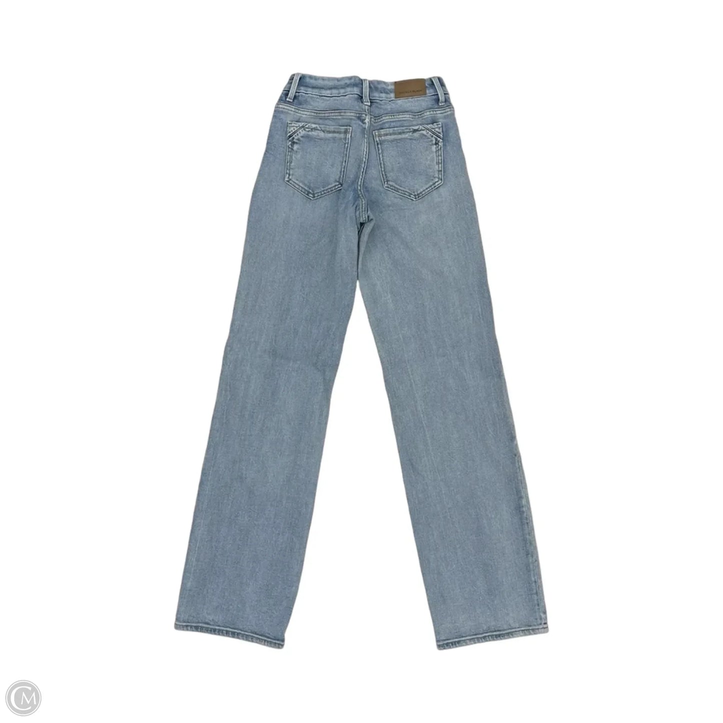 Jeans Straight By Buckle Black In Blue Denim, Size: 0