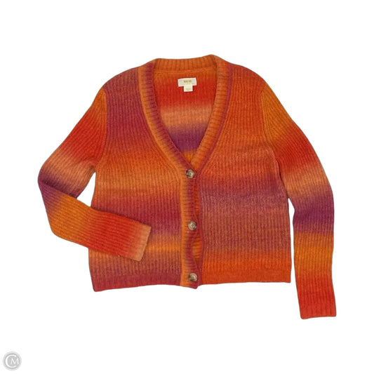 Sweater Cardigan By Maeve In Orange & Purple, Size: S