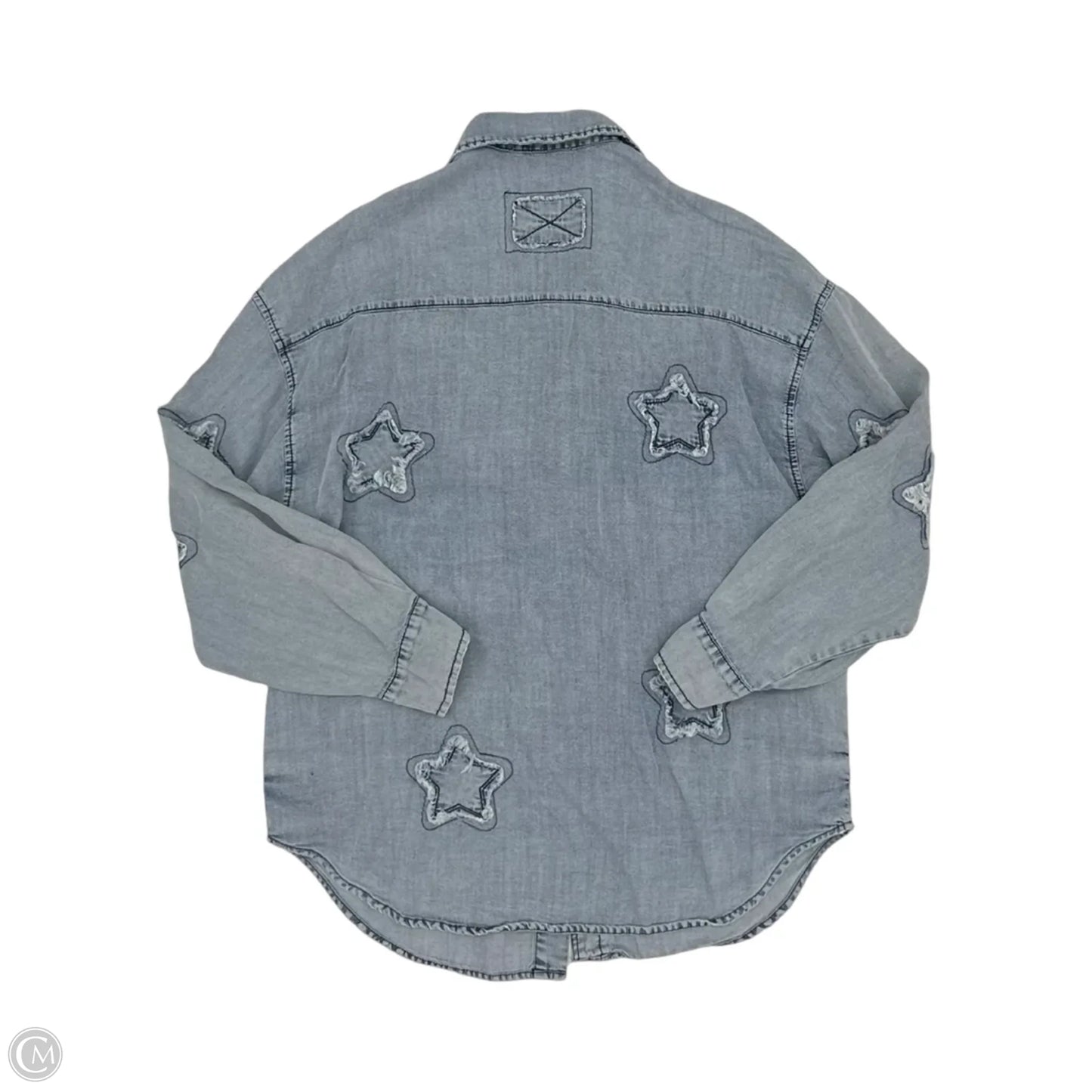Top Long Sleeve By Blue Velvet In Blue Denim, Size: S
