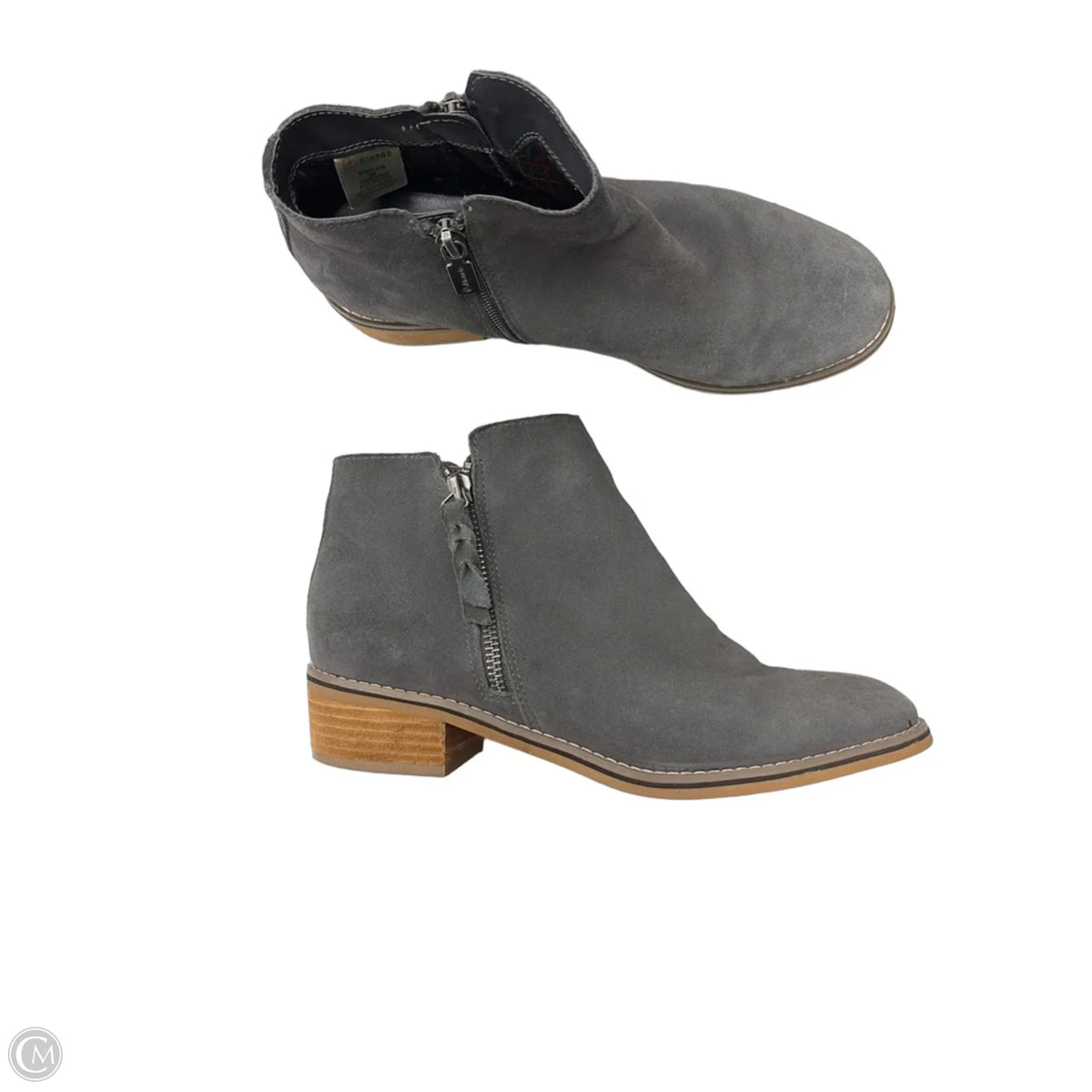 Boots Ankle Heels By Blondo In Grey, Size: 9