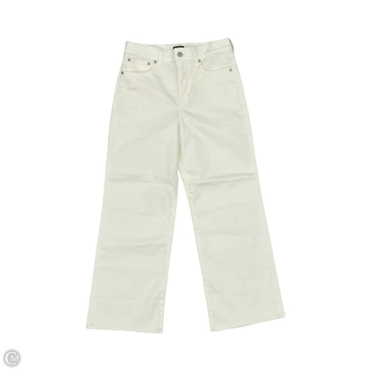 Jeans Cropped By J. Crew In Cream Denim, Size: 2