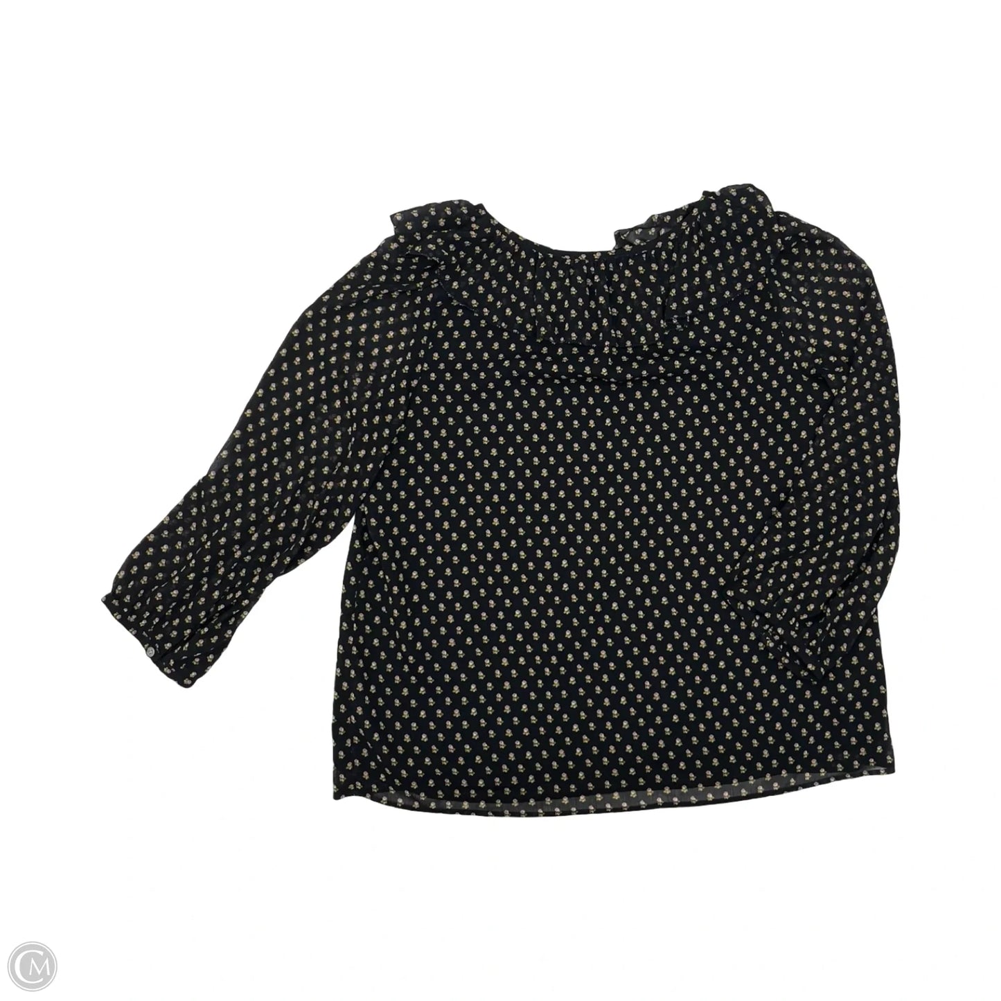 Blouse Long Sleeve By Loft In Floral Print, Size: L