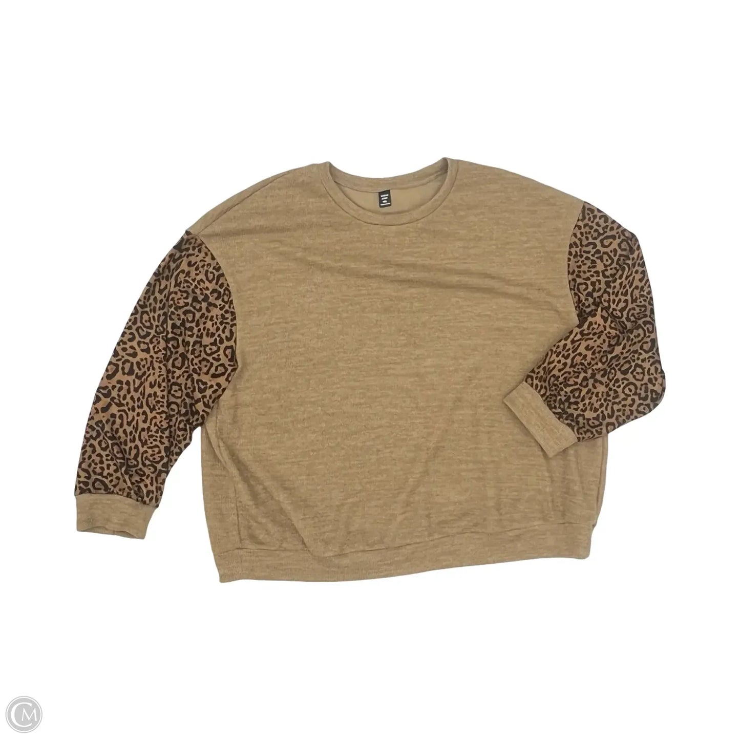 Top Long Sleeve By Shein In Brown, Size: 4x