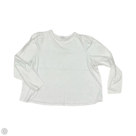 Top Long Sleeve By Old Navy In White, Size: 2x