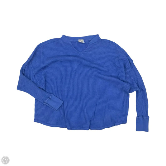 Top Long Sleeve By Aerie In Blue, Size: Xxl