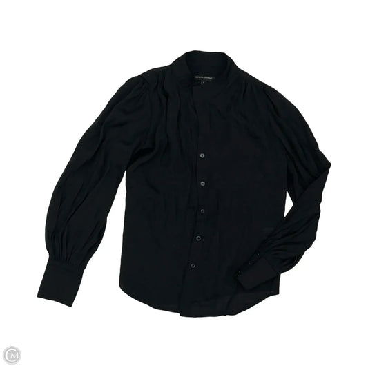Blouse Long Sleeve By Banana Republic In Black, Size: S
