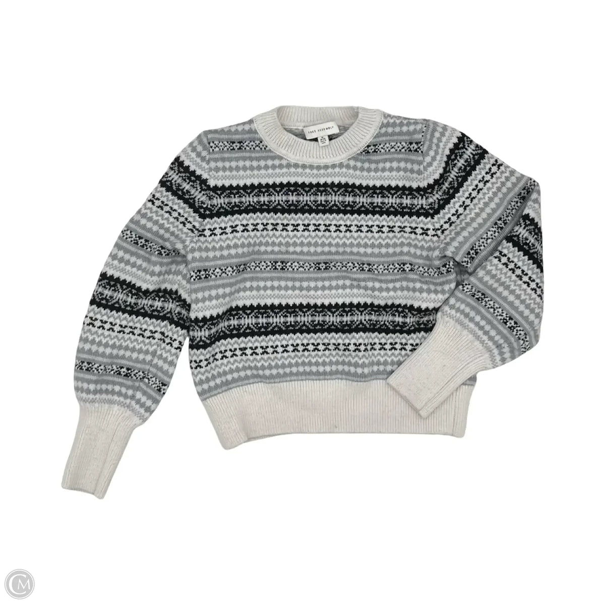 Sweater By Free Assembly In Grey, Size: M