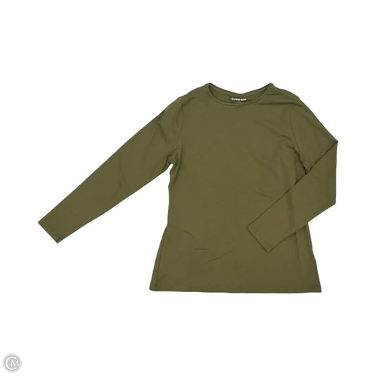 Top Long Sleeve By Lands End In Green, Size: M