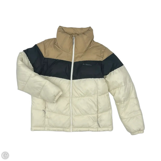 Jacket Puffer & Quilted By Columbia In Black & Cream, Size: L
