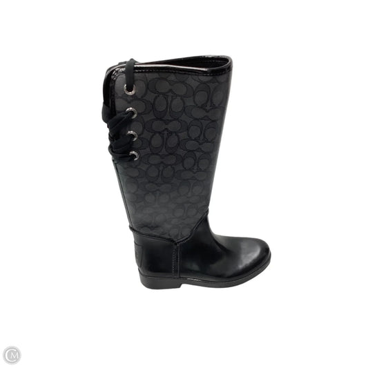Boots Designer By Coach In Black, Size: 8