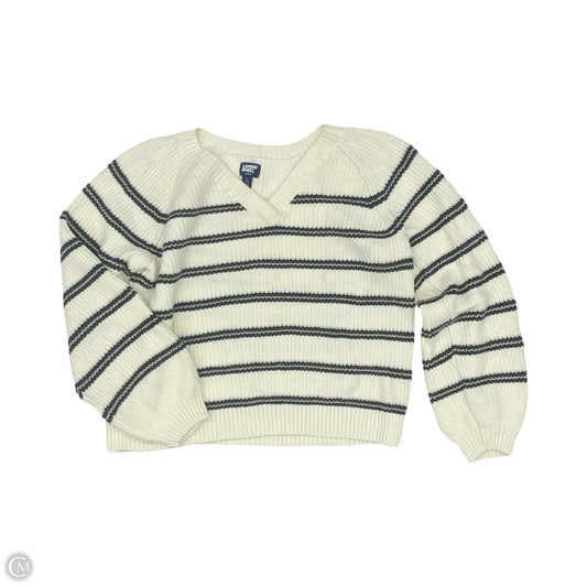 Sweater By Lands End In Striped Pattern, Size: L