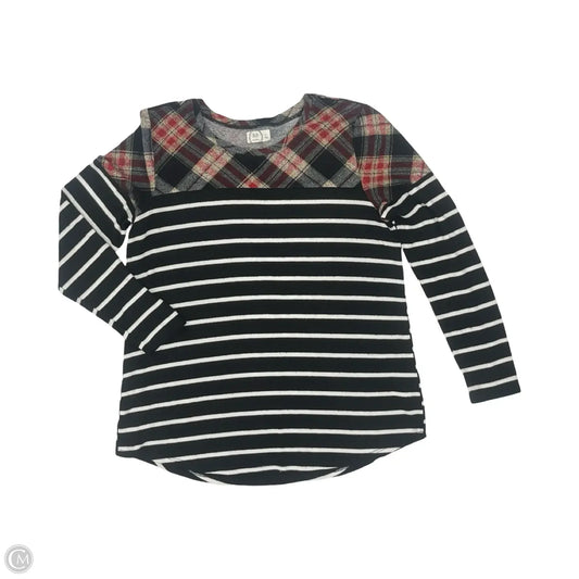 Top Long Sleeve By Maurices In Black & Red, Size: L