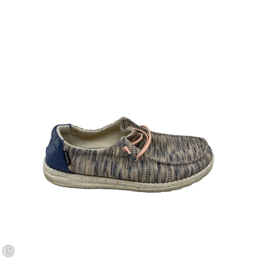 Shoes Flats By Hey Dude In Blue & Pink, Size: 10