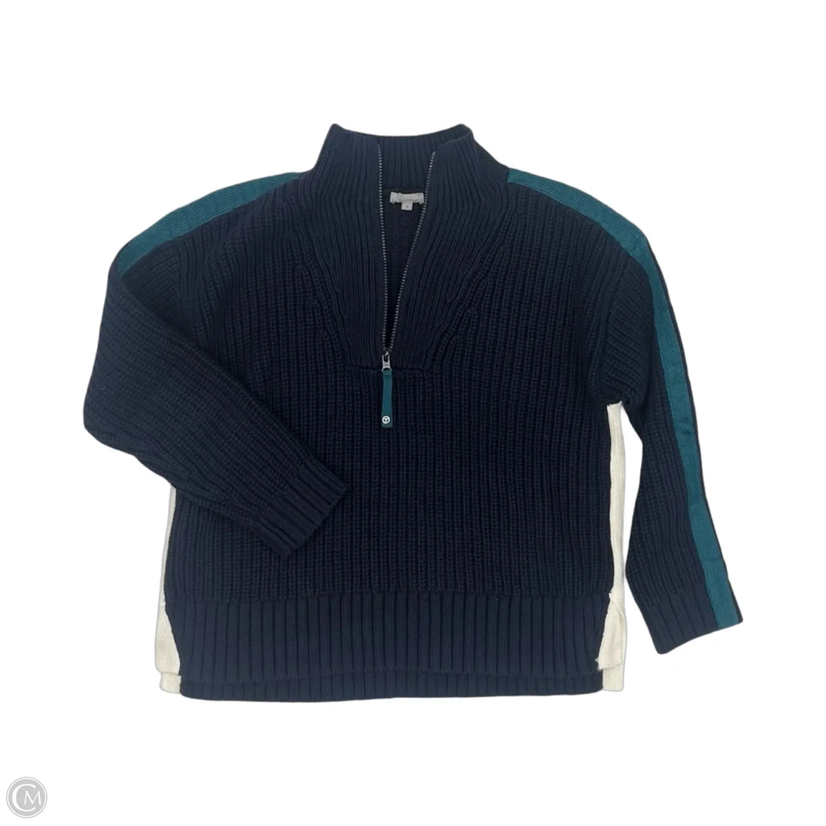 Sweater By Talbots In Blue & Green, Size: Lp