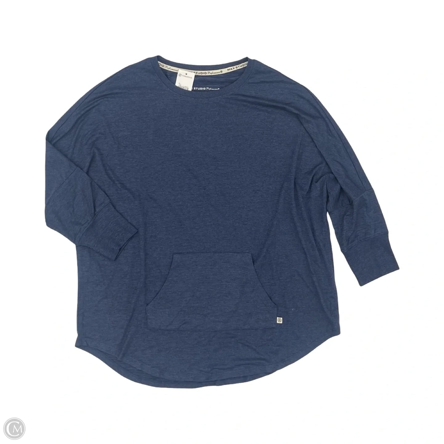 Top Long Sleeve By Max Studio In Blue, Size: L