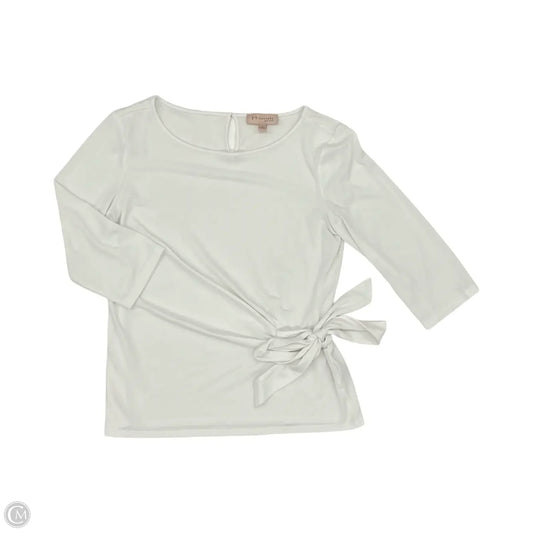 Blouse 3/4 Sleeve By Philosophy In Cream, Size: L