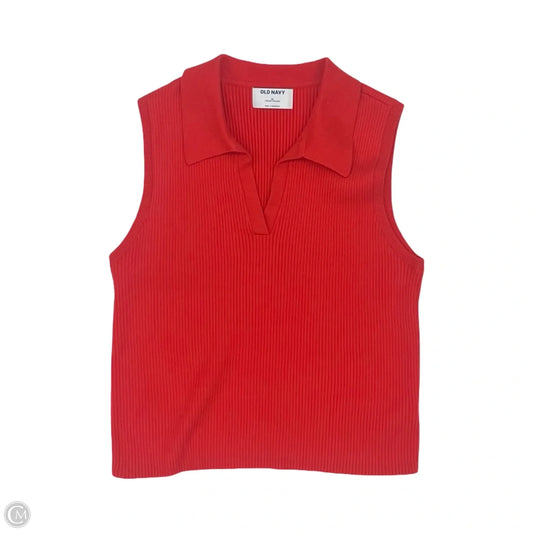 Vest Sweater By Old Navy In Red, Size: Xl