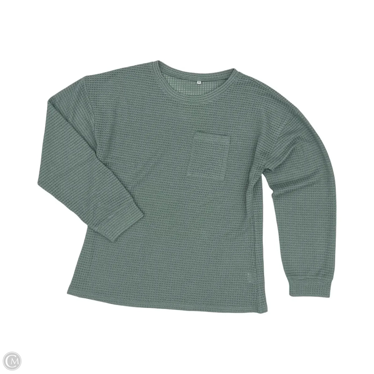 Top Long Sleeve By Cmf In Green, Size: M