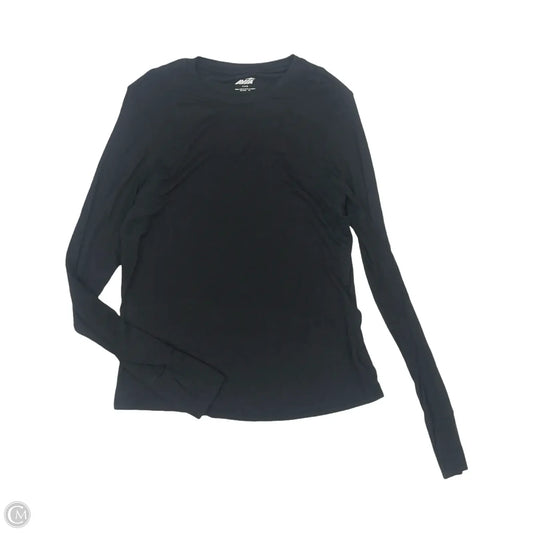 Athletic Top Long Sleeve Crewneck By Avia In Black, Size: S