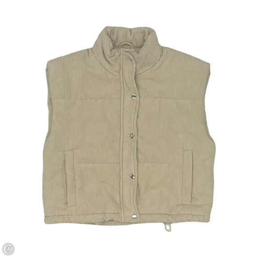 Vest Puffer & Quilted By Say What In Tan, Size: M