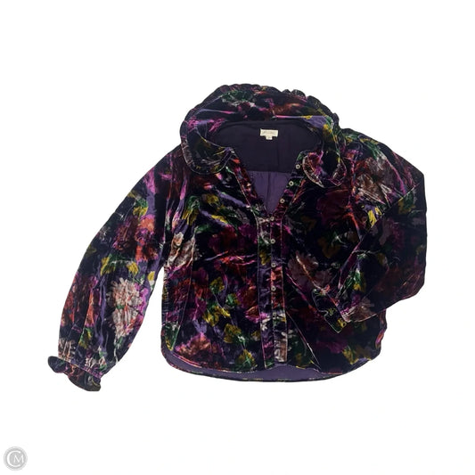 Blouse Long Sleeve By Pilcro In Floral Print, Size: Xs