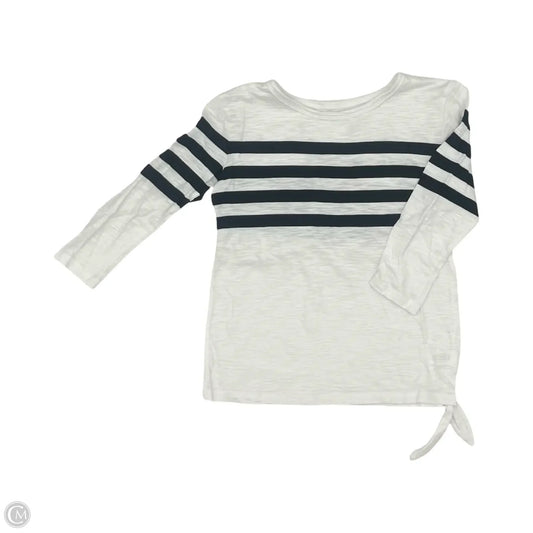 Top 3/4 Sleeve By Talbots In Black & Cream, Size: Sp