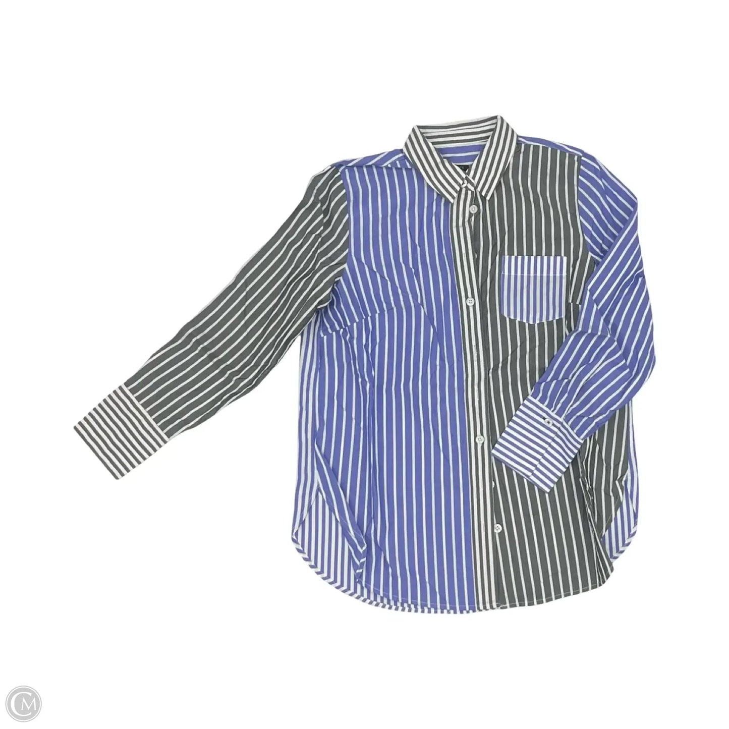 Blouse Long Sleeve By Talbots In Striped Pattern, Size: S