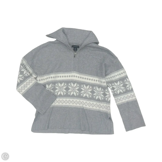 Sweater By Cynthia Rowley In Grey & White, Size: Xl