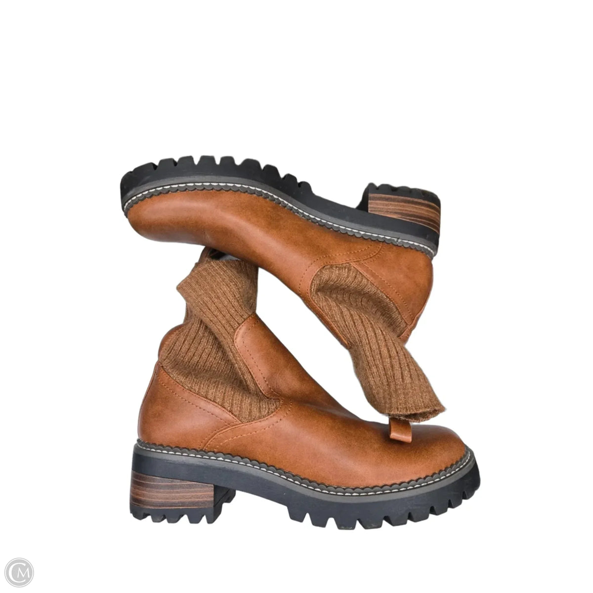 Boots Ankle Heels By Universal Thread In Brown, Size: 10