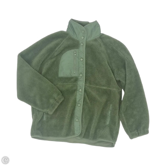 Jacket Faux Fur & Sherpa By Staccato In Green, Size: L
