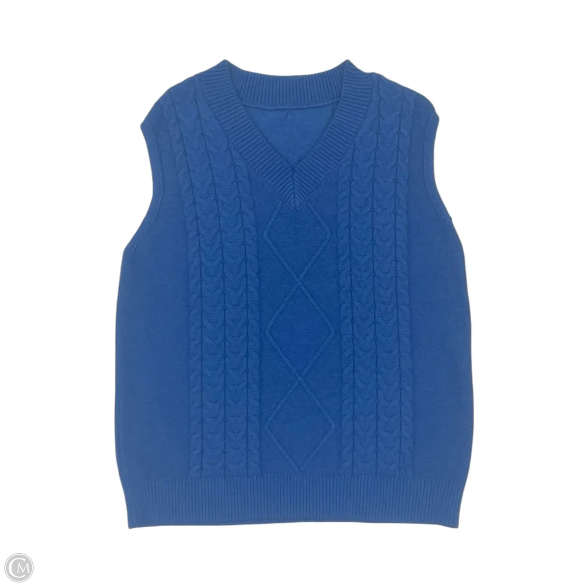 Vest Sweater By Cmf In Blue, Size: Xl