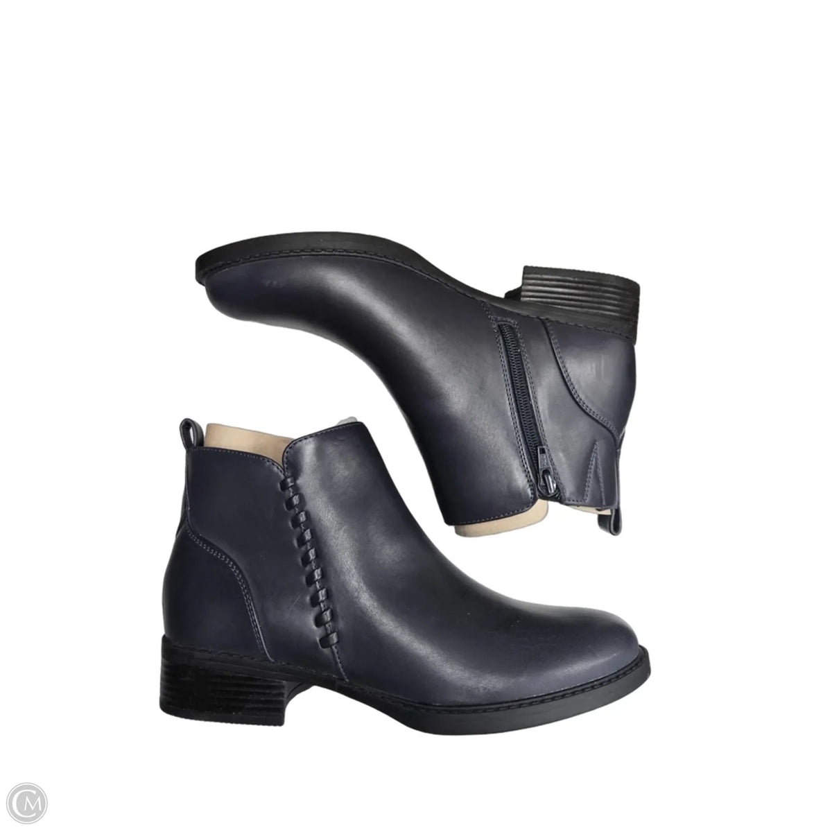 Boots Ankle Heels By Esprit In Navy, Size: 8