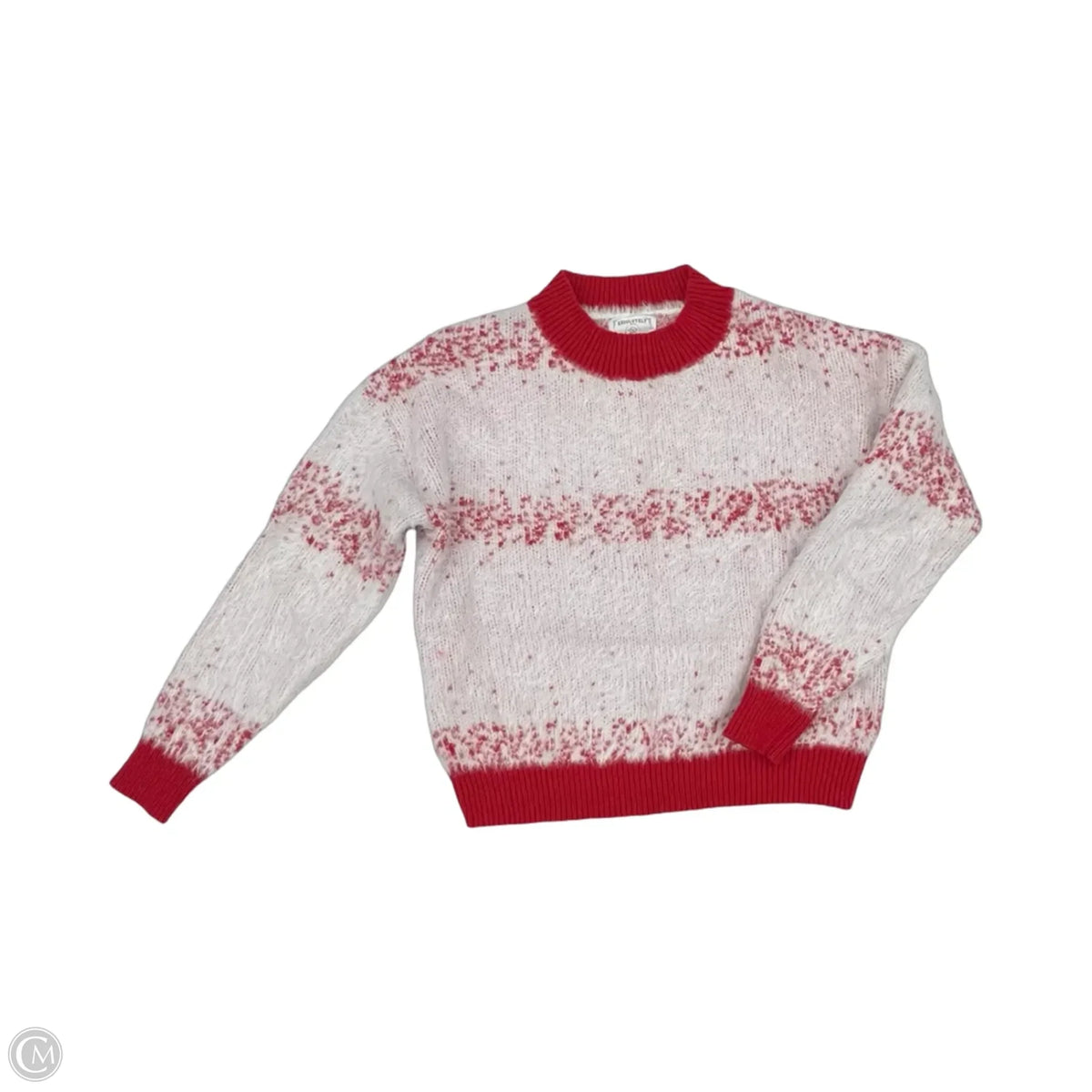 Sweater By Absolutely In Red & White, Size: M