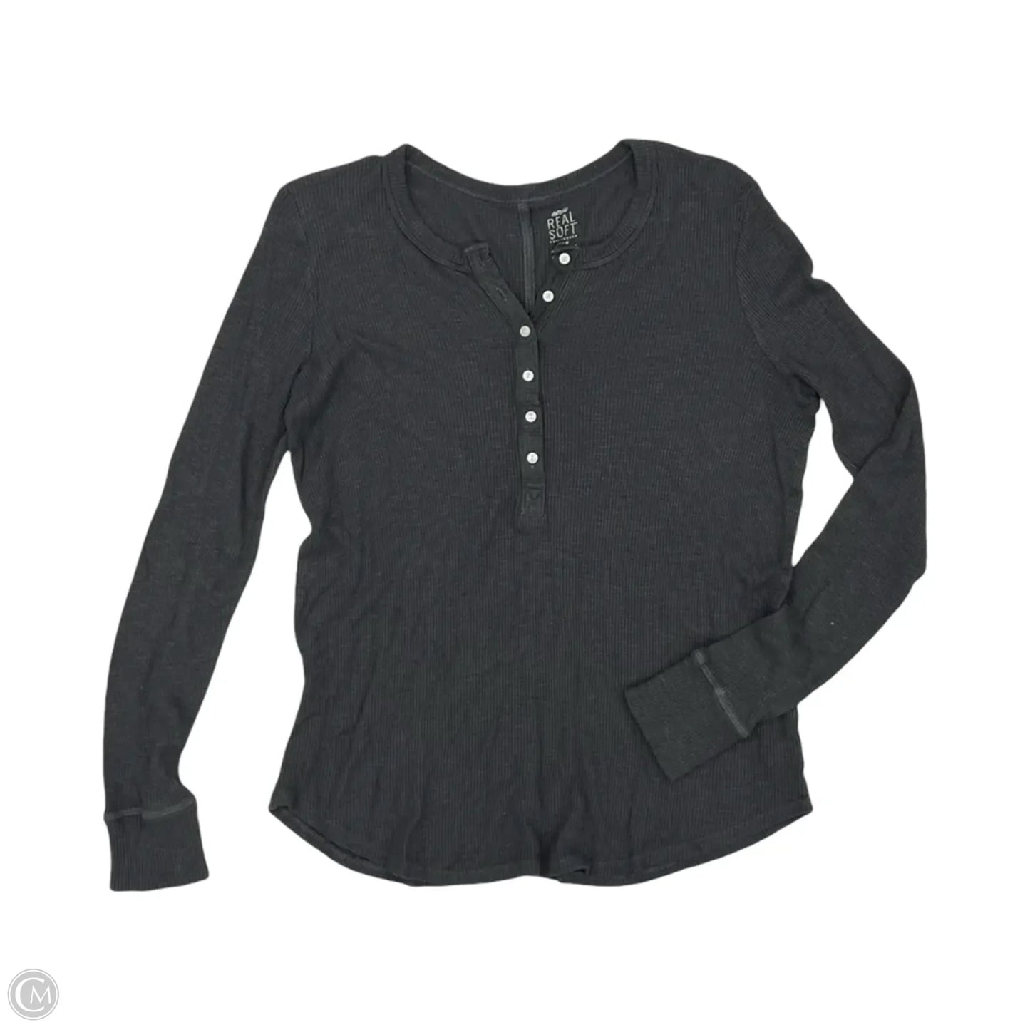Top Long Sleeve By Aerie In Grey, Size: M