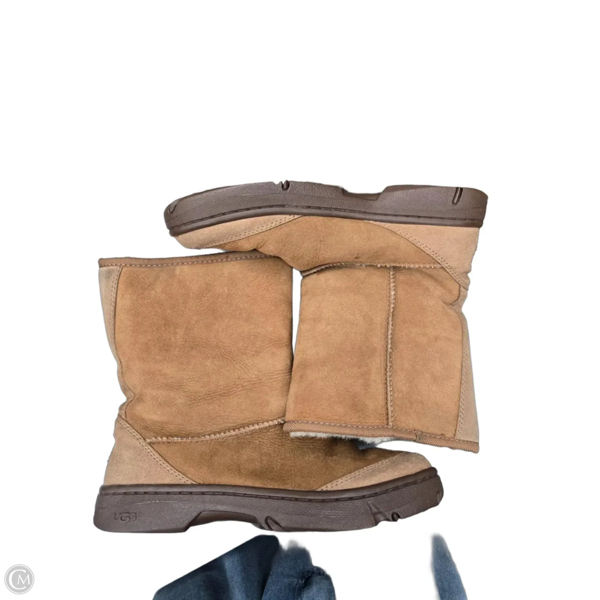 Boots Designer By Ugg In Brown, Size: 8