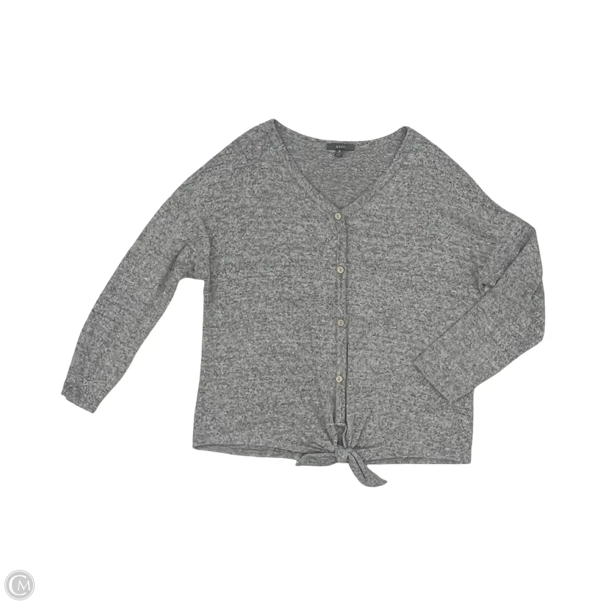 Top Long Sleeve By Cmf In Grey, Size: M