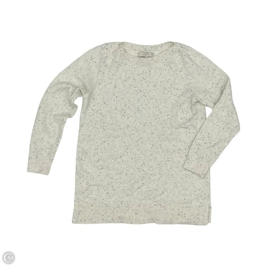 Sweater By Loft In Cream, Size: L